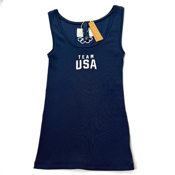 SKIMS Soft Lounge Tank Team USA Navy XXS - Picture 2 of 9